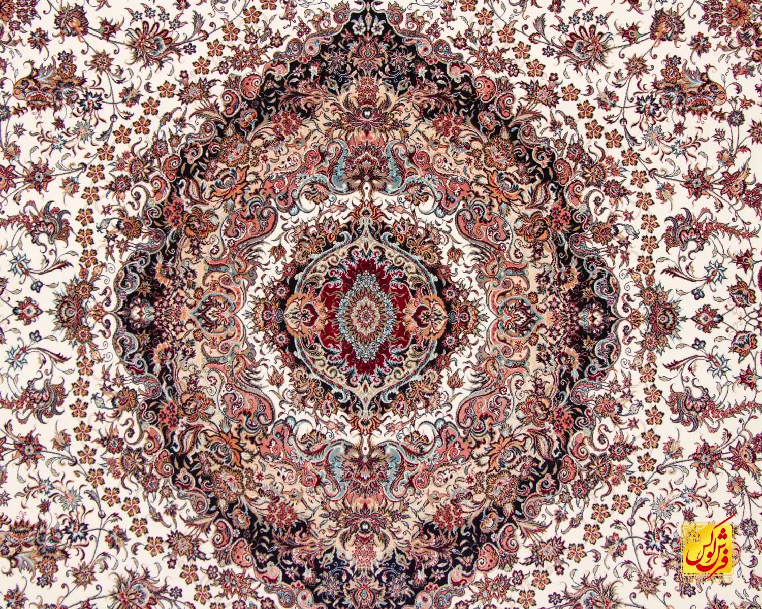 فرش کلاسیک 12856 کرم — تصویر ۴