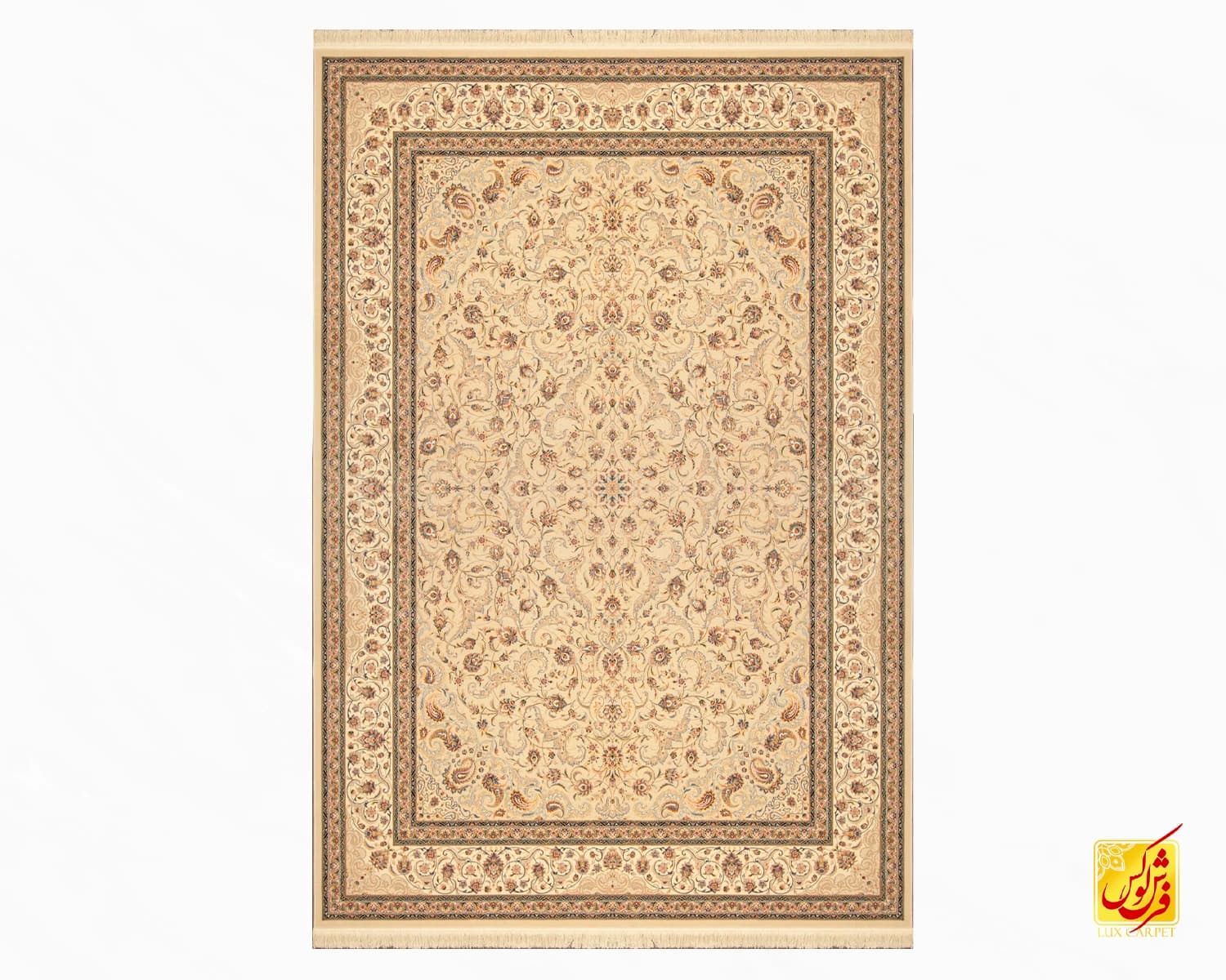 فرش کلاسیک کد 052_ رنگ 3020 خاکی — تصویر ۲