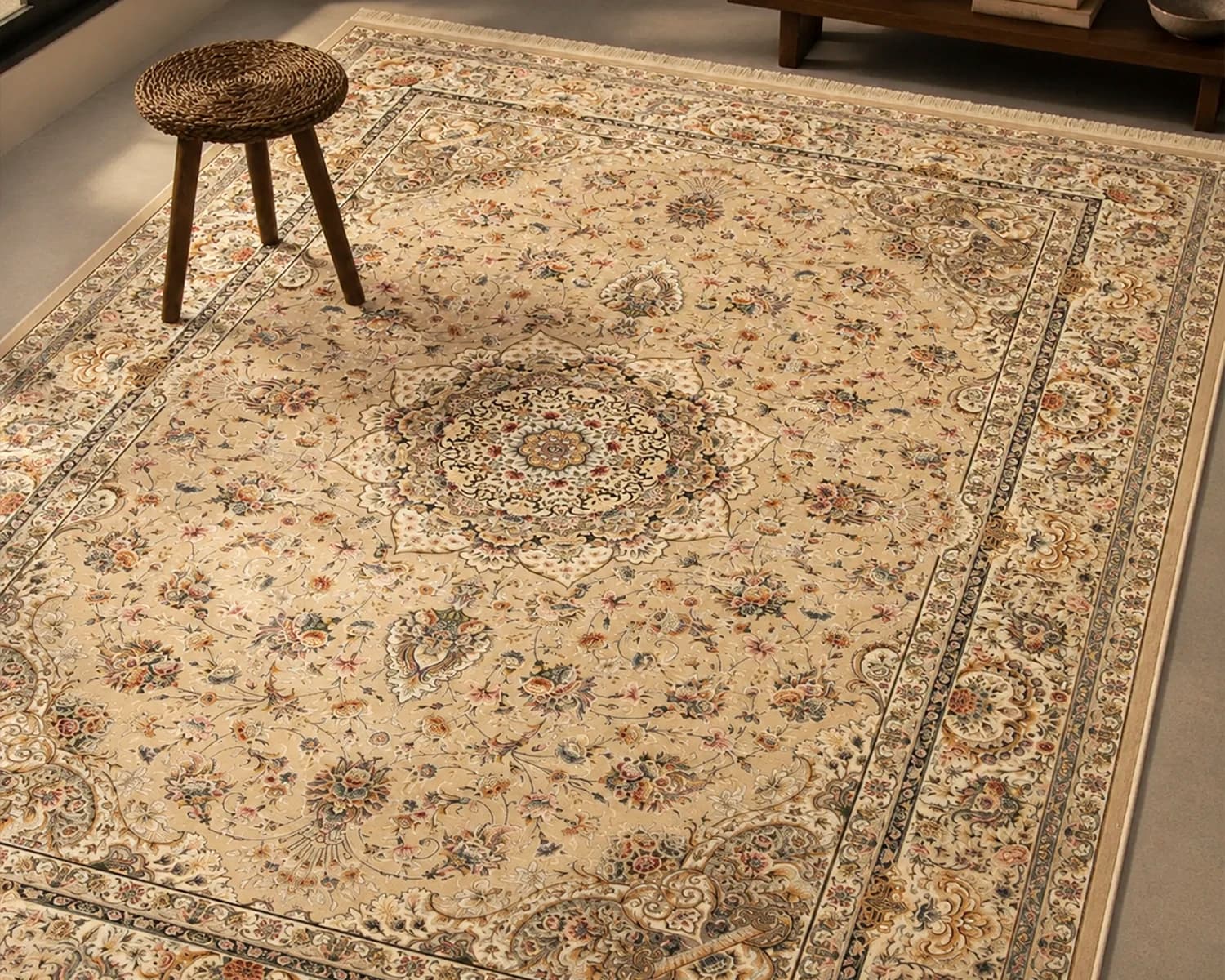 فرش کلاسیک کد 051_ رنگ 3020 خاکی
