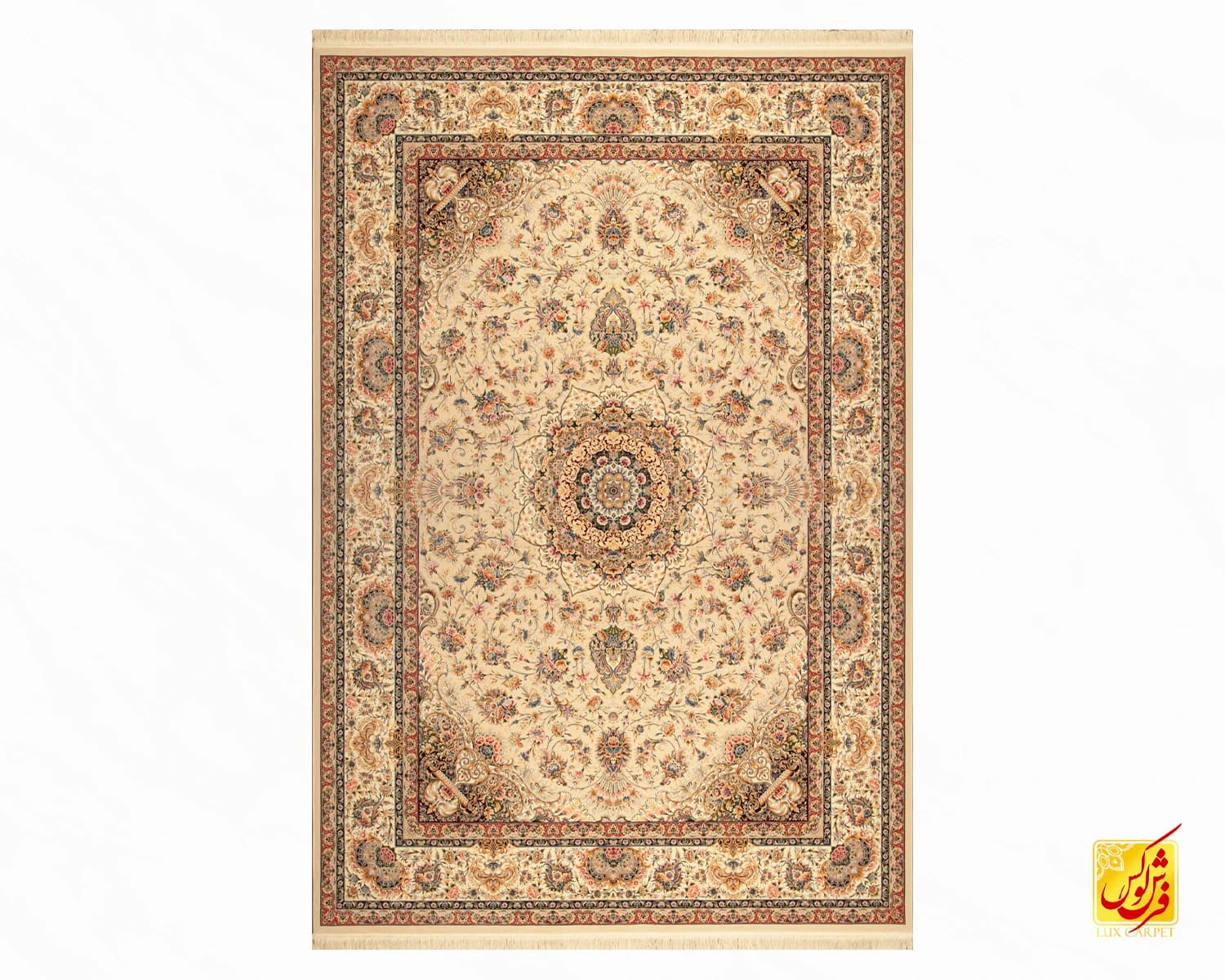 فرش کلاسیک کد 051_ رنگ 3020 خاکی — تصویر ۲