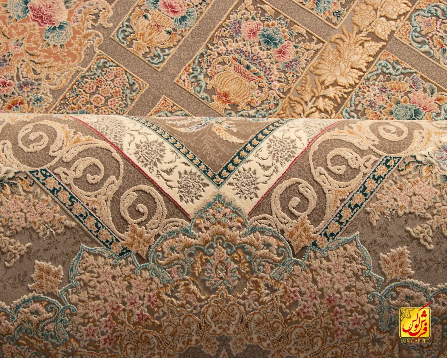 فرش کلاسیک کد 042_ رنگ 2073 قهوه‌ای — تصویر ۳