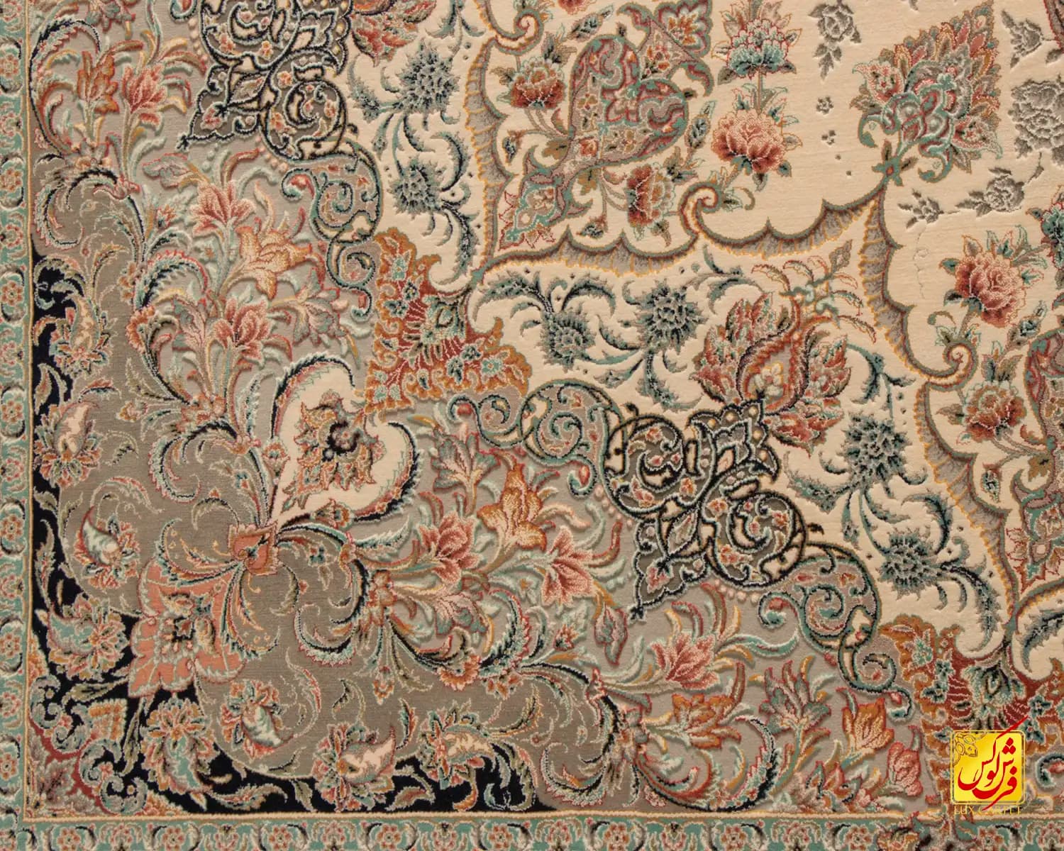 فرش کلاسیک کد 500_ رنگ 1003 کرم — تصویر ۳