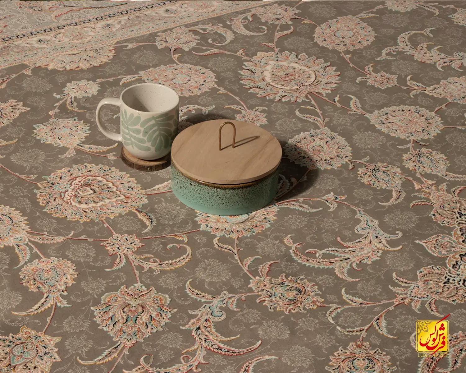 فرش کلاسیک کد 502_ رنگ 1073 دودی — تصویر ۳