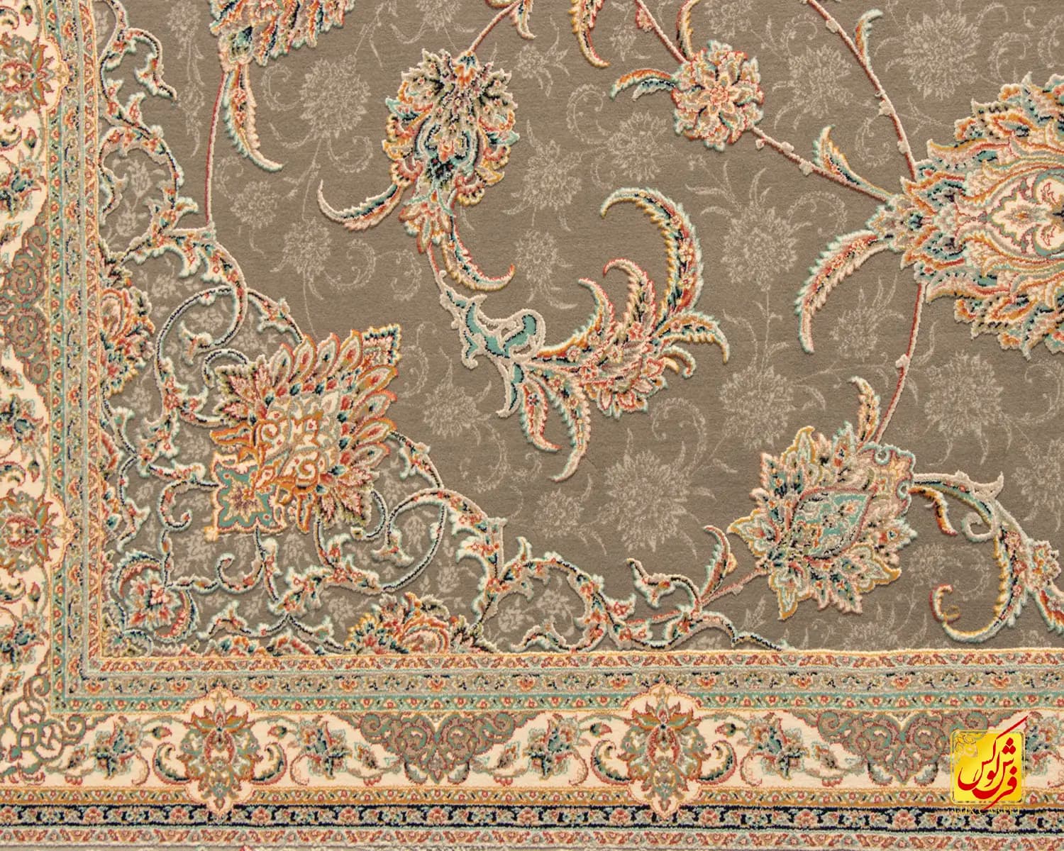 فرش کلاسیک کد 502_ رنگ 1073 دودی — تصویر ۸