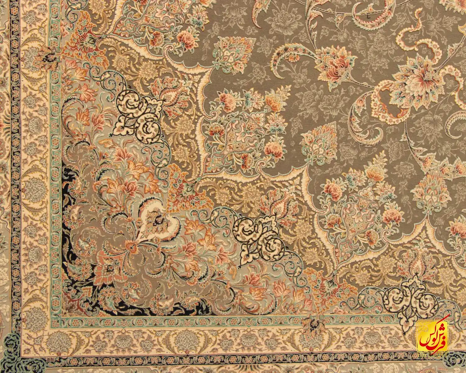 فرش کلاسیک کد 500_ رنگ 1073 دودی — تصویر ۴