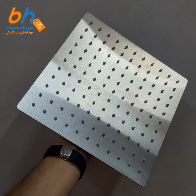 دوش و سردوش کروم مات – 25 سانتی — تصویر ۲