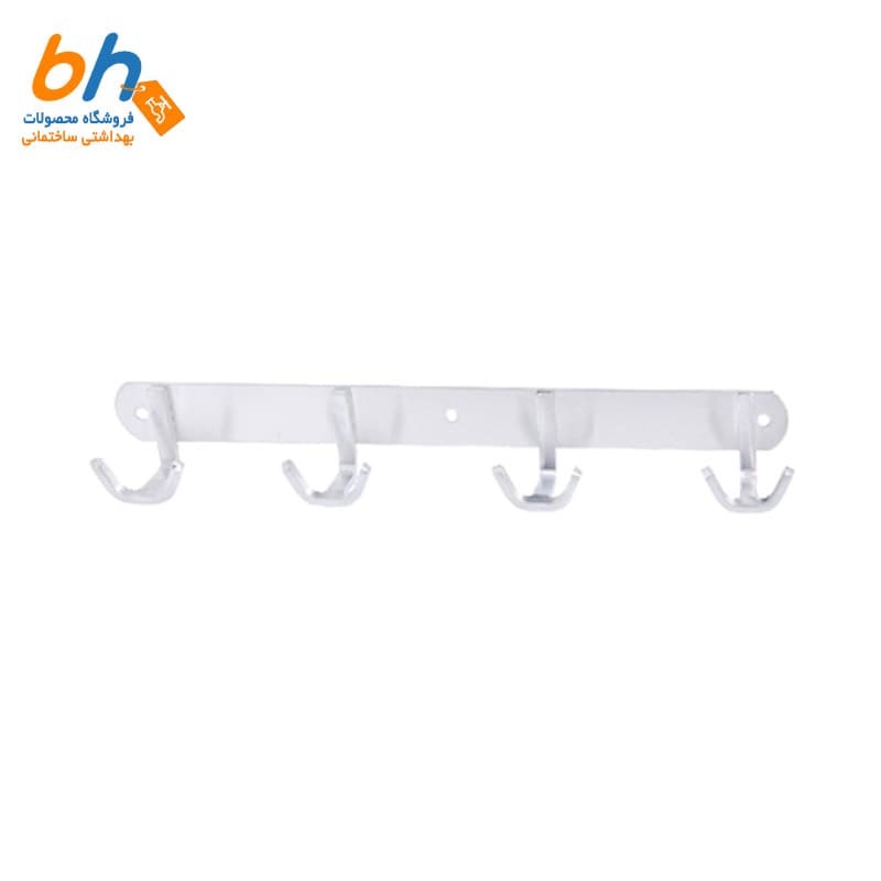 جالباسی دیواری تمام استیل – 4 شاخه — تصویر ۵