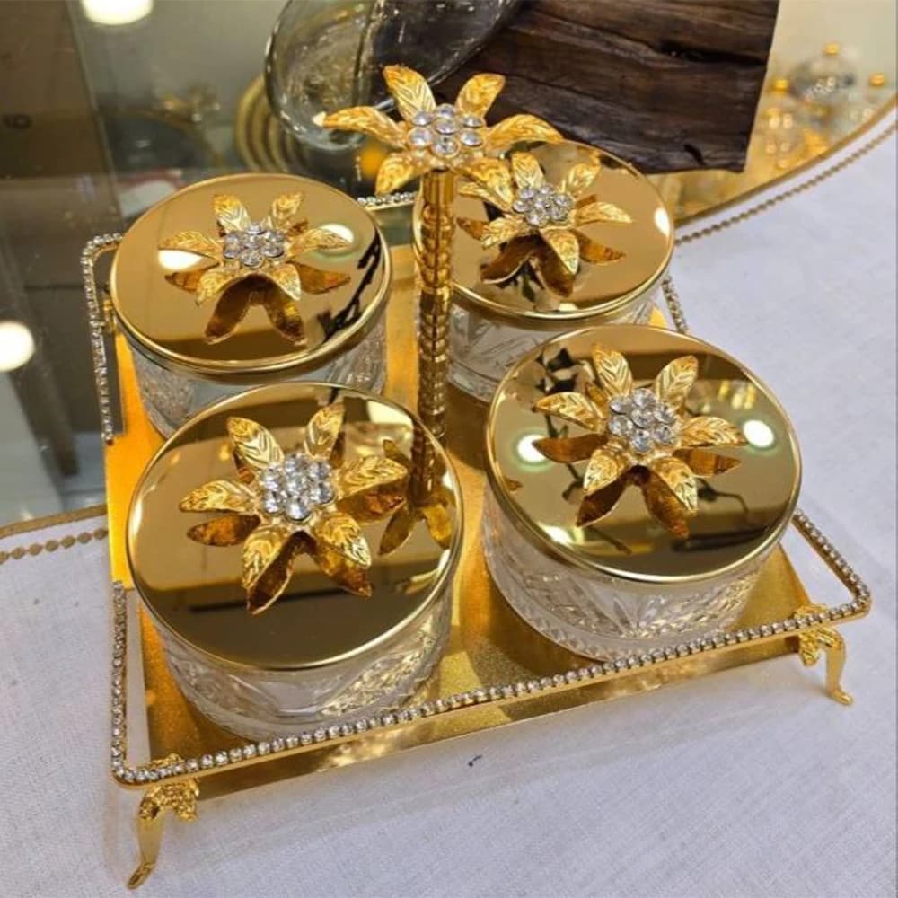 اردوخوری ترک طرح گل نگین‌ دار — تصویر ۲
