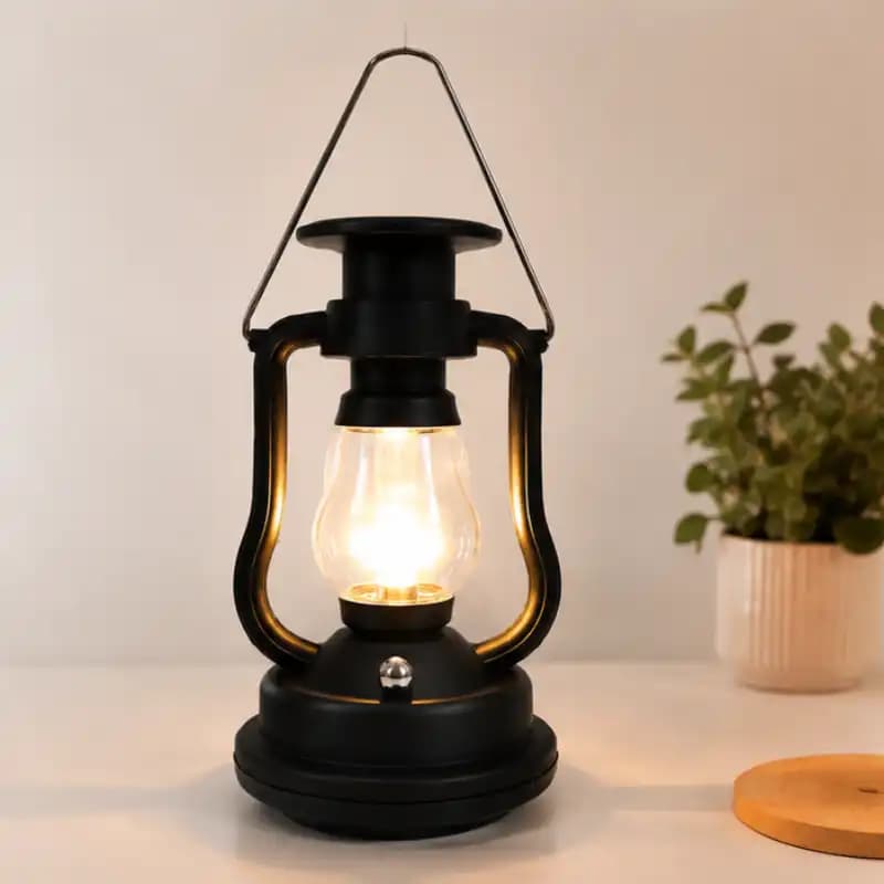 چراغ فانوسی شارژی کلاسیک مدل Vintage Lantern — تصویر ۳