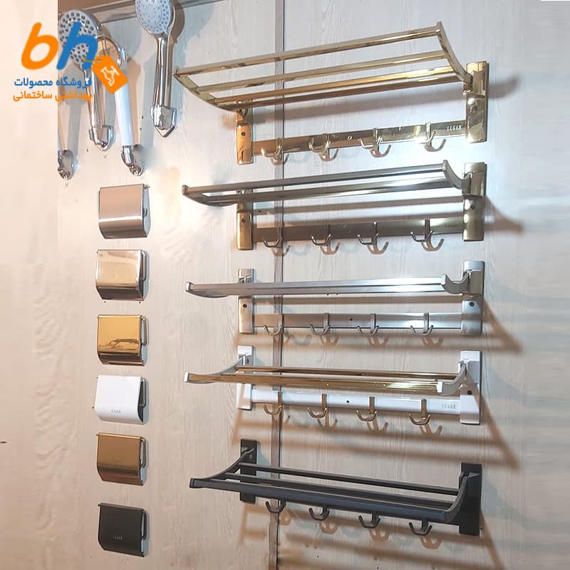 رخت آویز دیواری تاشو کروم – تمام استیل ایلگار — تصویر ۵
