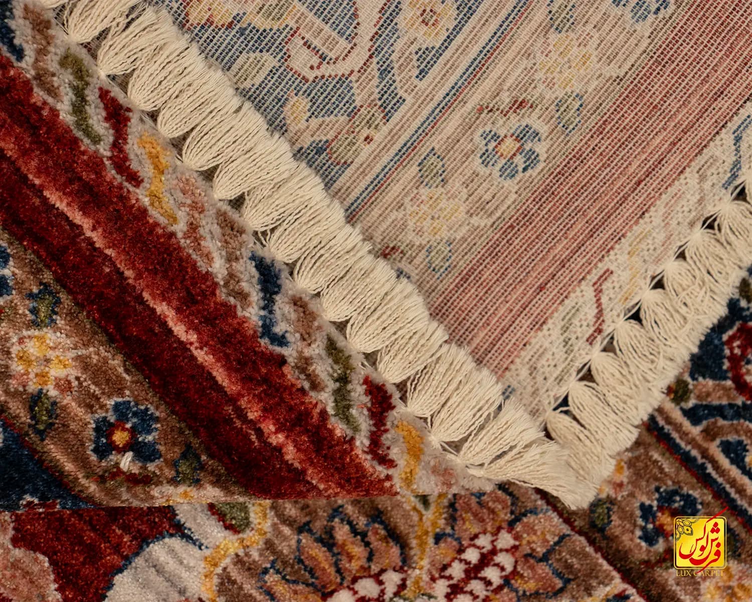 فرش وینتیج 40203 لاکی حاشیه سرمه‌ای — تصویر ۷