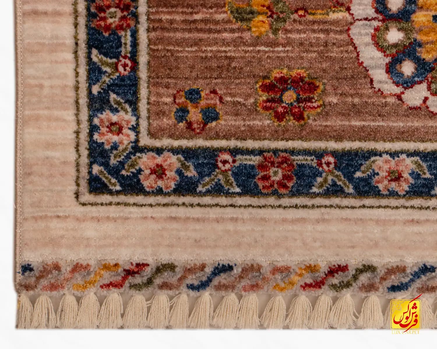 فرش وینتیج 4038 کرم حاشیه نسکافه‌ای — تصویر ۵
