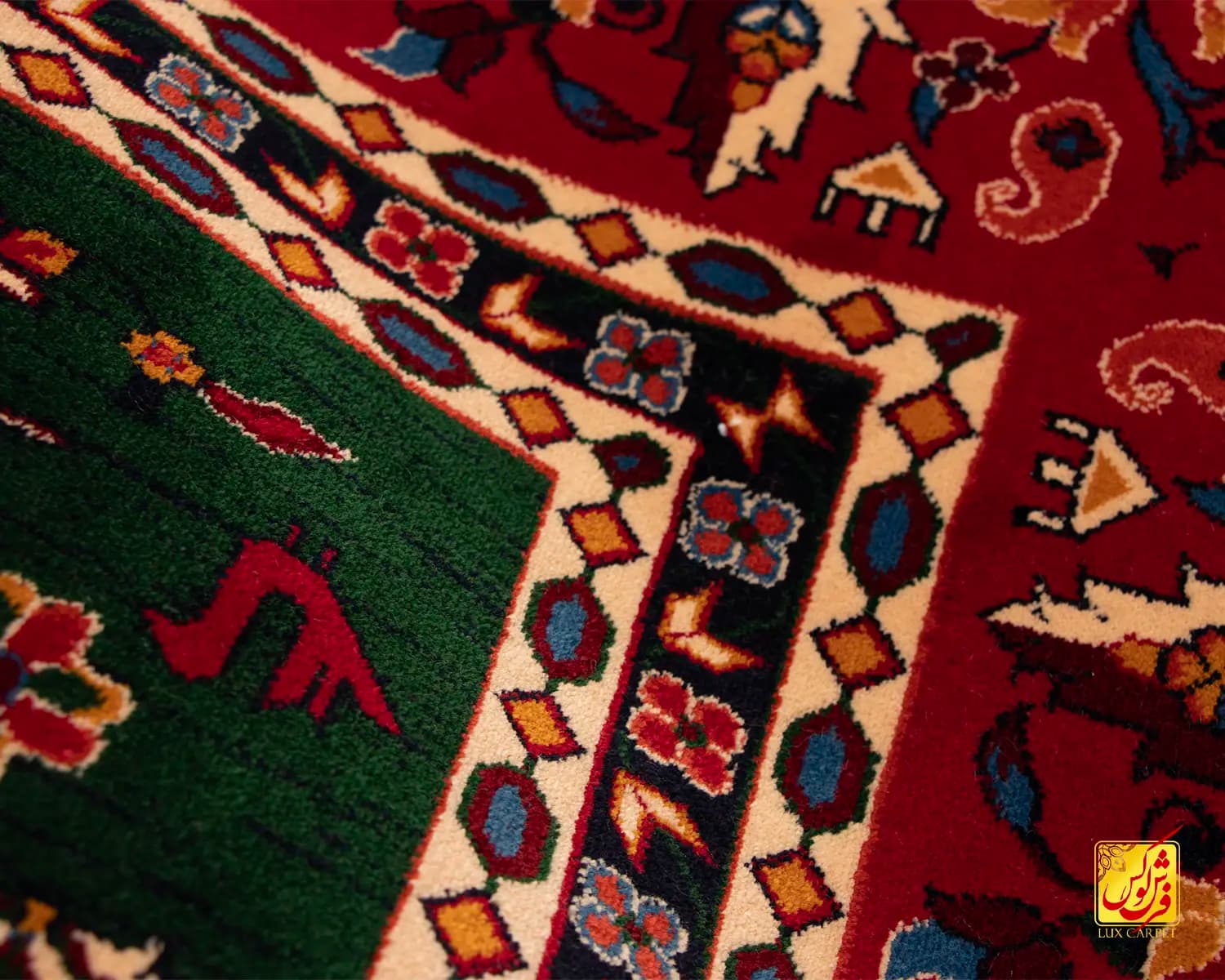 فرش کلاسیک 7062 سبز — تصویر ۸