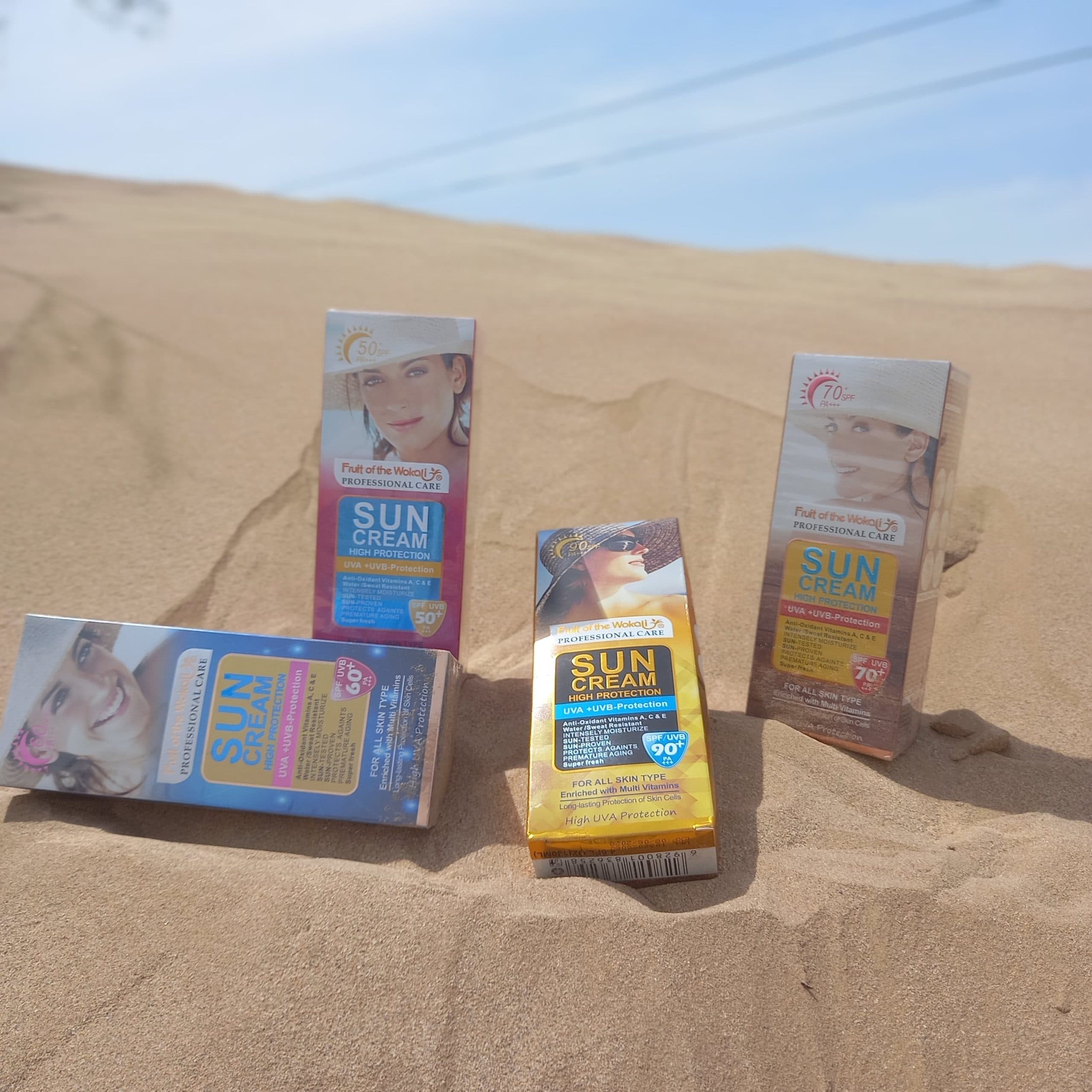 کرم ضد آفتاب بی رنگ وکالی SPF/50/60/70/90 — تصویر ۳
