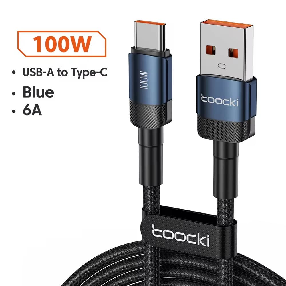 کابل تبدیل USB به USB-C توکی مدل 100W TQ-X12 طول 2 متر — تصویر ۲