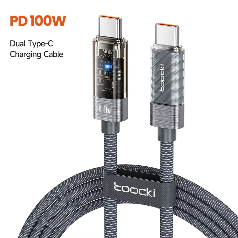 کابل USB-C توکی مدل 100W TQ-X38C2 طول 1 متر — تصویر ۲