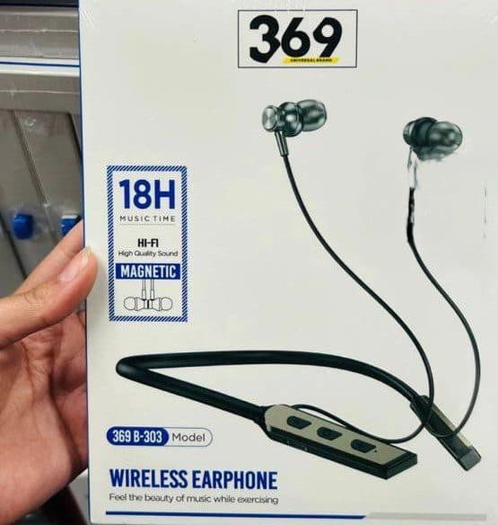 هدفون بی‌سیم (هدست بلوتوثی) ۳۶۹ مدل B-303 | سبک، خوش‌صدا، اقتصادی — تصویر ۲