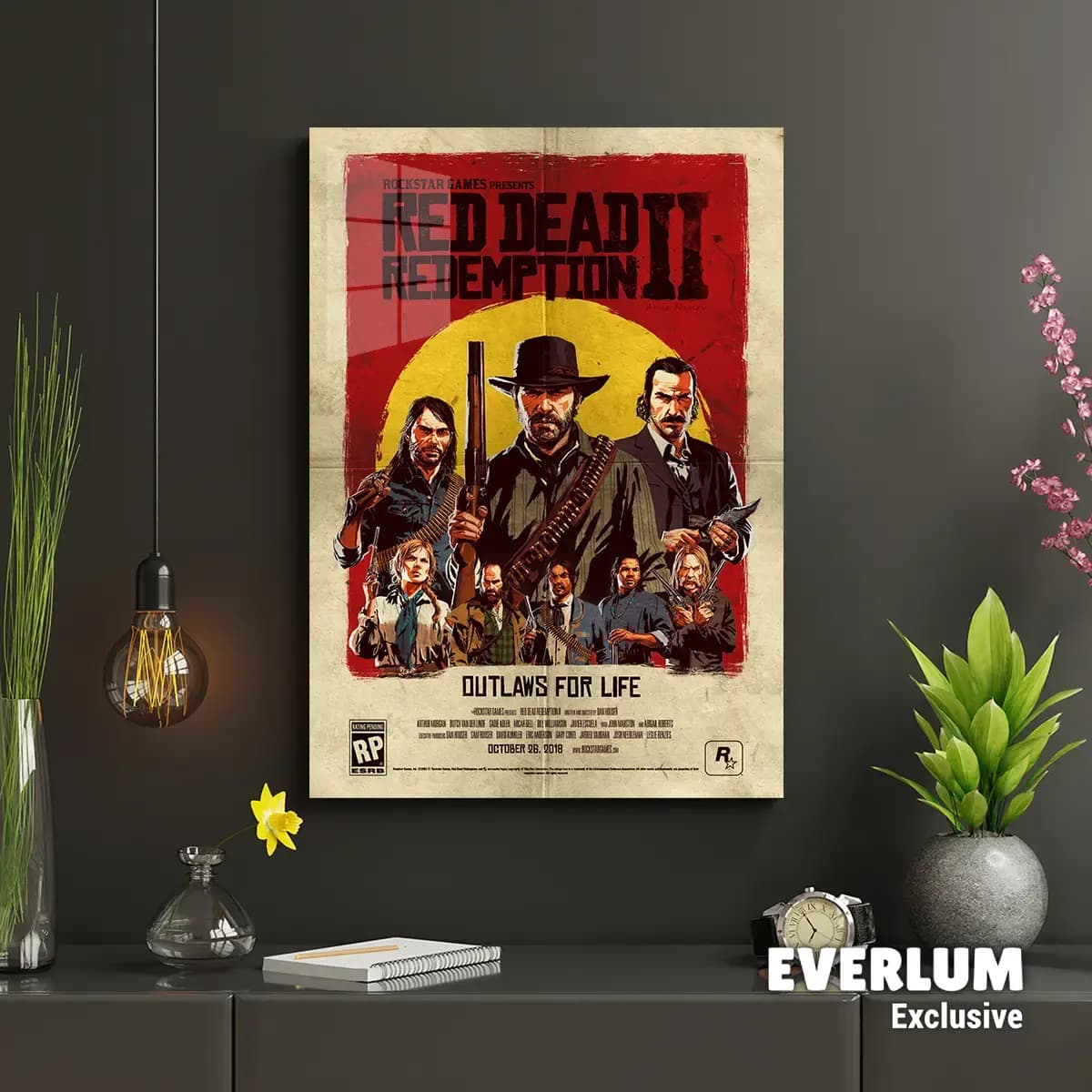 متال پوستر بازی Red Dead Redemption کد N603 — تصویر ۲