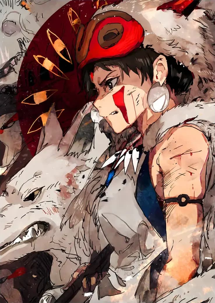 متال پوستر انیمه Princess Mononoke کد N604