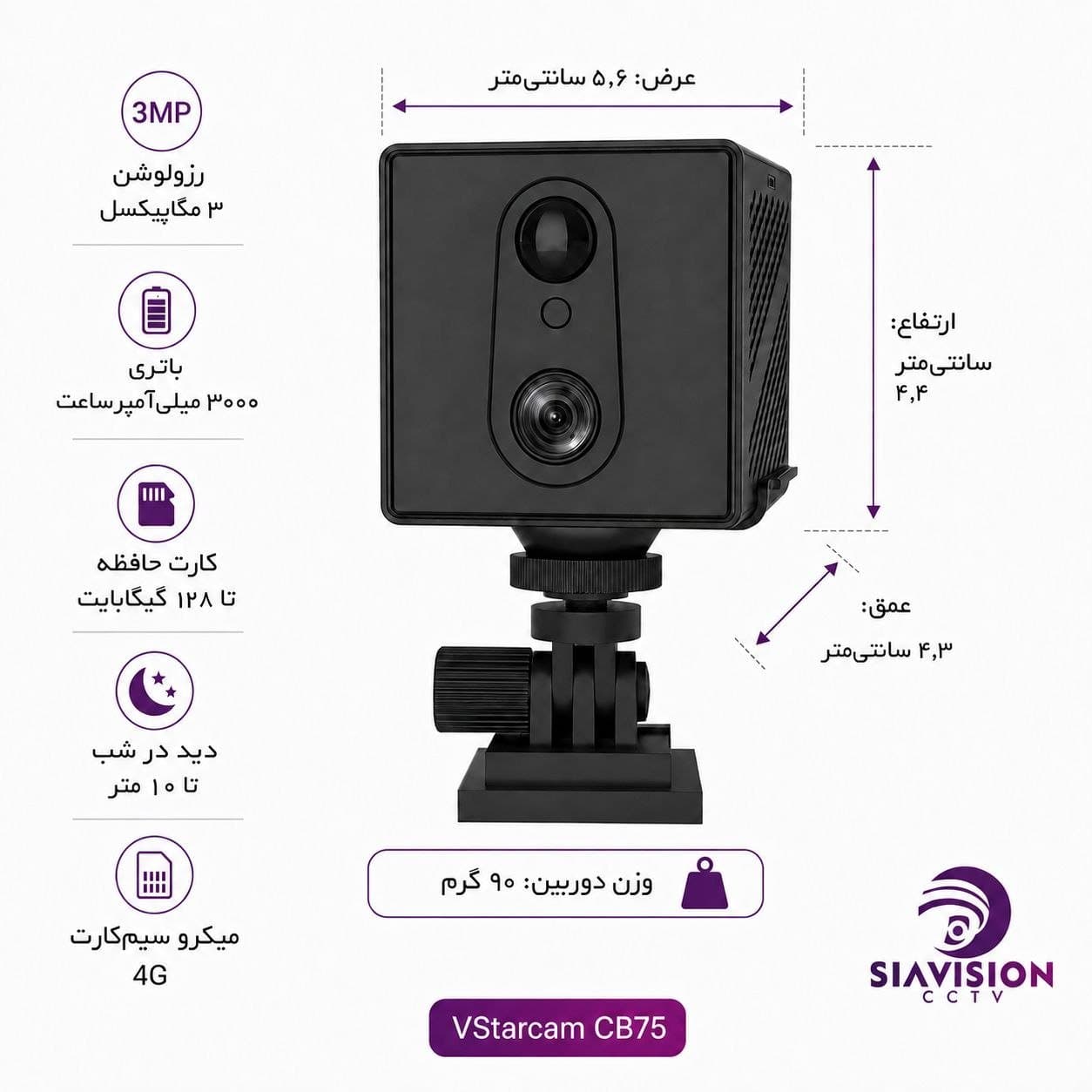 دوربین مکعبی وایرلس مدل 4G — تصویر ۴