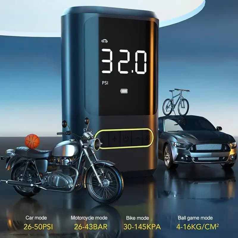 پمپ باد قابل حمل دیجیتالی ATJ-8466 — تصویر ۴
