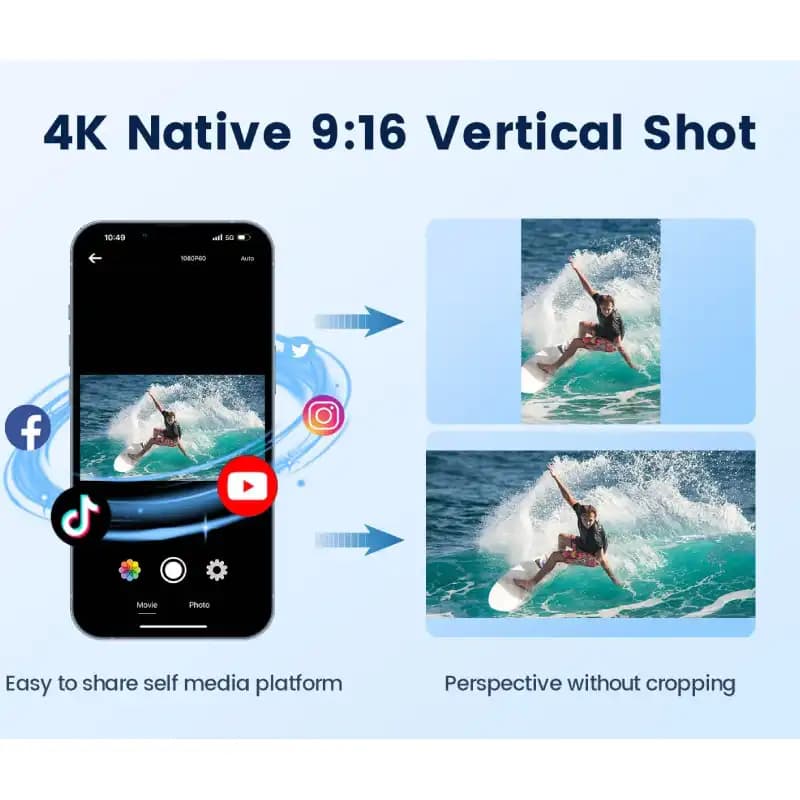 دوربین اکشن 4K 60FPS A16 — تصویر ۶