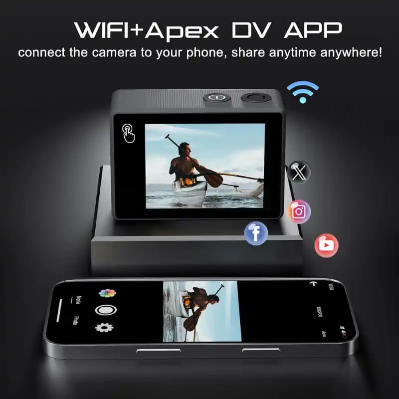 دوربین ورزشی و اکشن کامرا APEXCAM M80 PRO — تصویر ۴