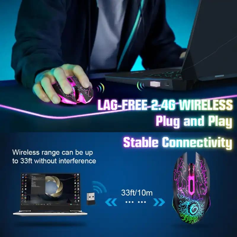 ماوس گیمینگ بی سیم VersionTECH GM-03 — تصویر ۵