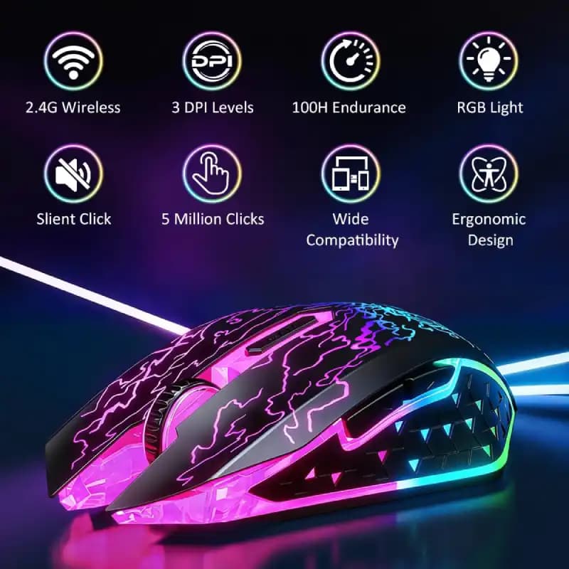 ماوس گیمینگ بی سیم VersionTECH GM-03 — تصویر ۴