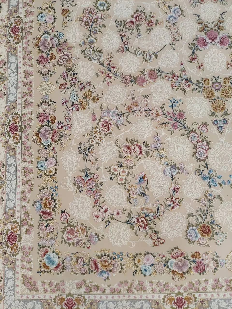 فرش خاتم کرم 1200 شانه ایده ال + فیلم — تصویر ۶