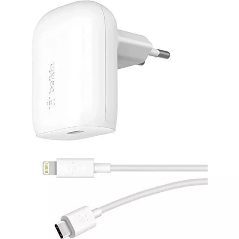 شارژر دیواری بلکین مدل Wall Charger With PPS + USB-C cabl به همراه کابل لایتنینگ — تصویر ۳