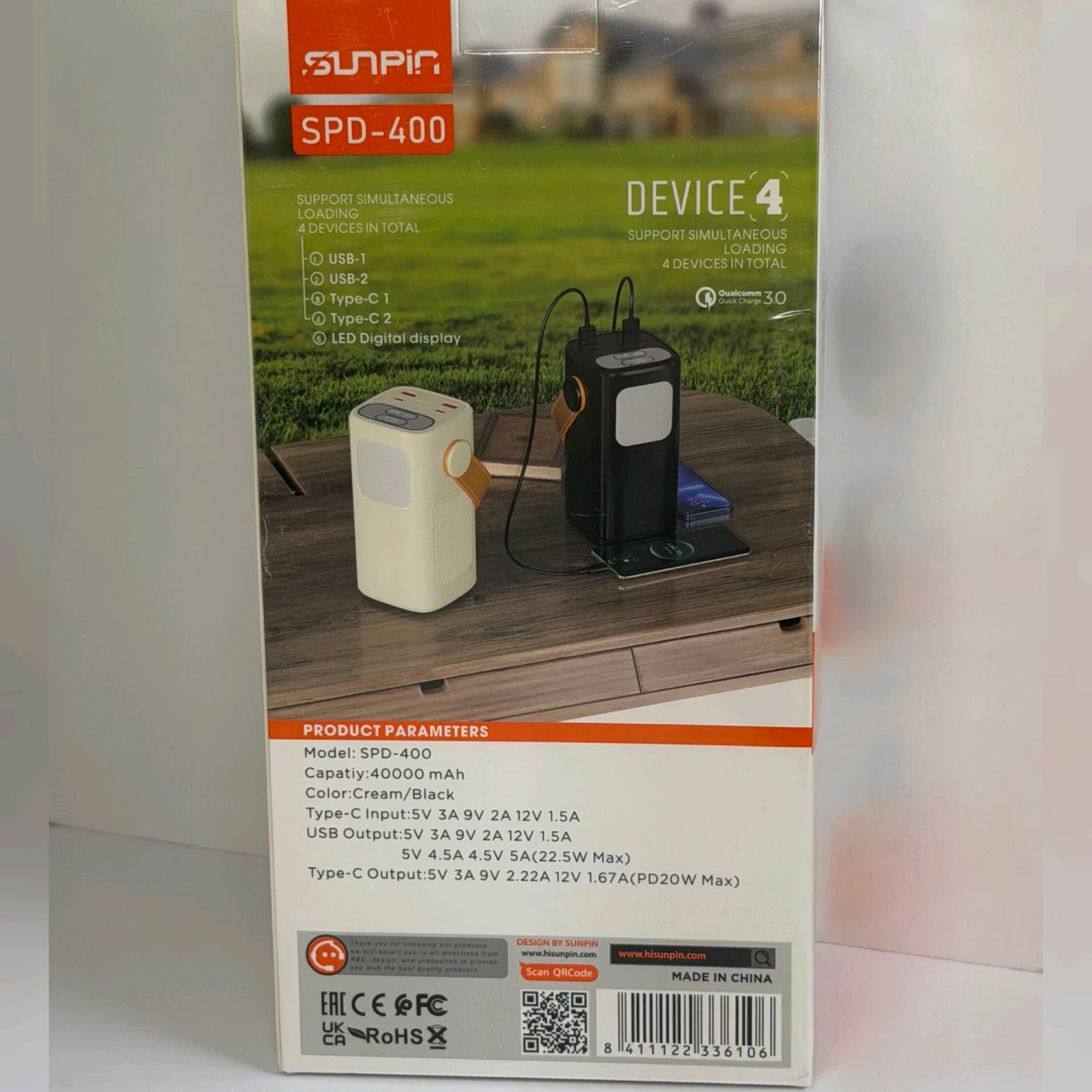 پاور بانک 4000 SUNPIN SPD-400 — تصویر ۲