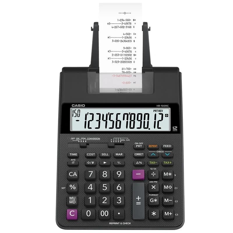 ماشین حساب کاسیو مدل HR-100RC — تصویر ۵