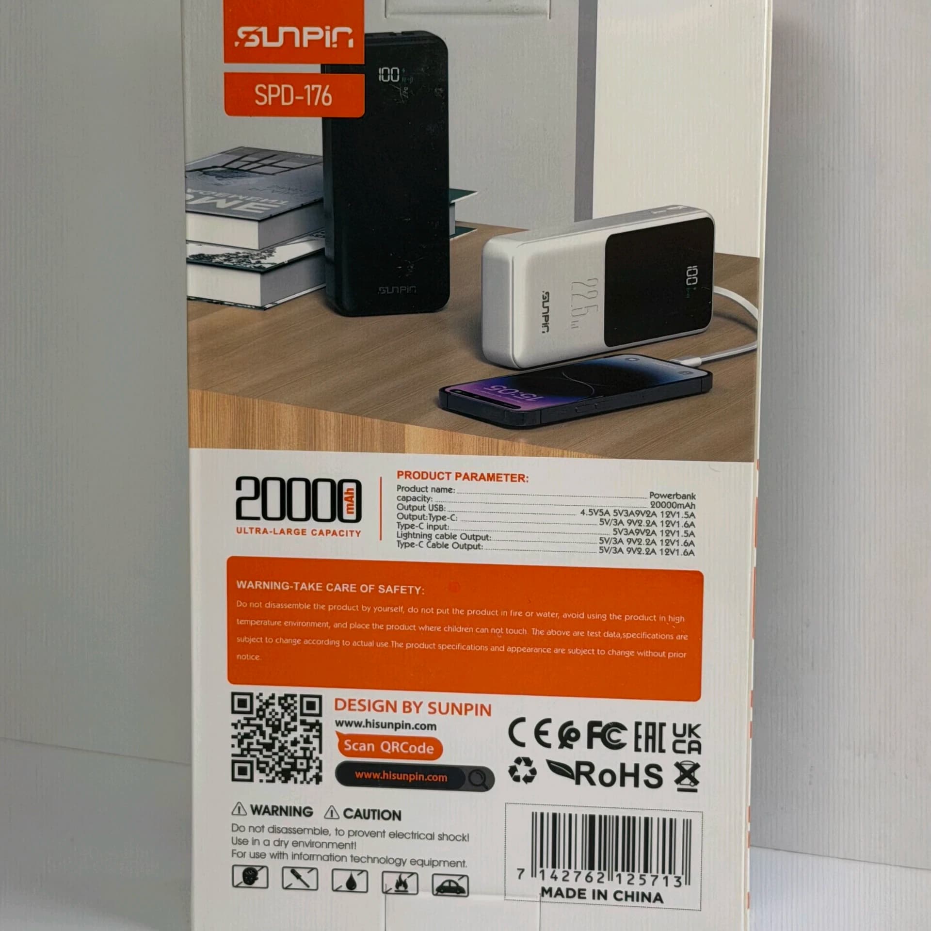 پاور بانک 20000 SUNPIN SPD-176 — تصویر ۲