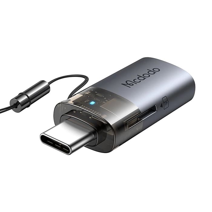مبدل OTG مک‌دودو OT-7600 | یو اس بی به Type-C + کارت‌خوان Micro SD | سرعت ۴۸۰Mbps با گارانتی | iDigie — تصویر ۳
