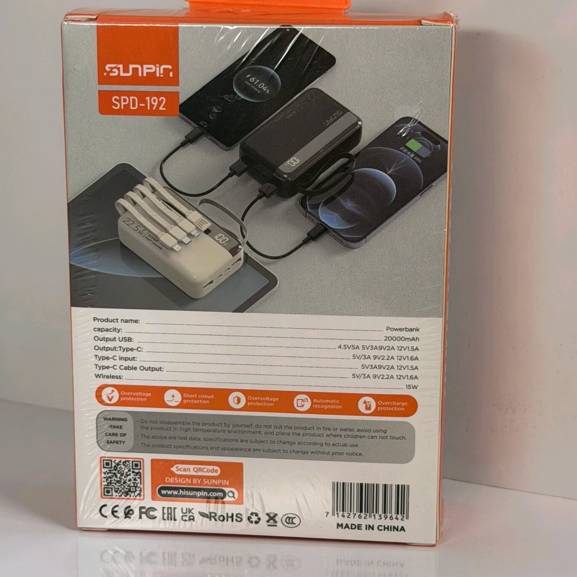 پاور بانک 20000 SUNPIN SPD_192 — تصویر ۳