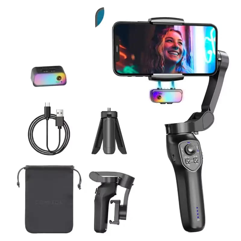 گیمبال و لرزشگیر موبایل | COMITOK L7C PRO 3 AXIS GIMBAL — تصویر ۳