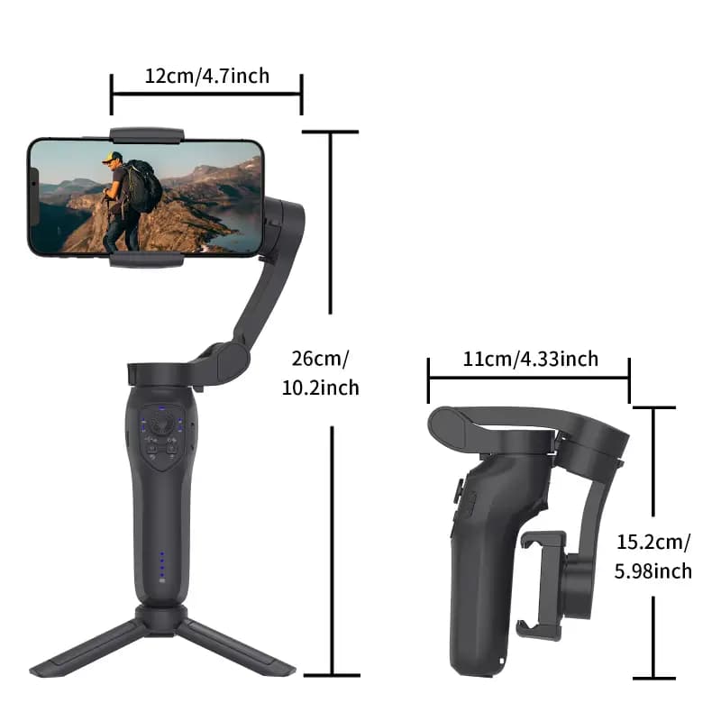 گیمبال و لرزشگیر موبایل | COMITOK L7C PRO 3 AXIS GIMBAL — تصویر ۵