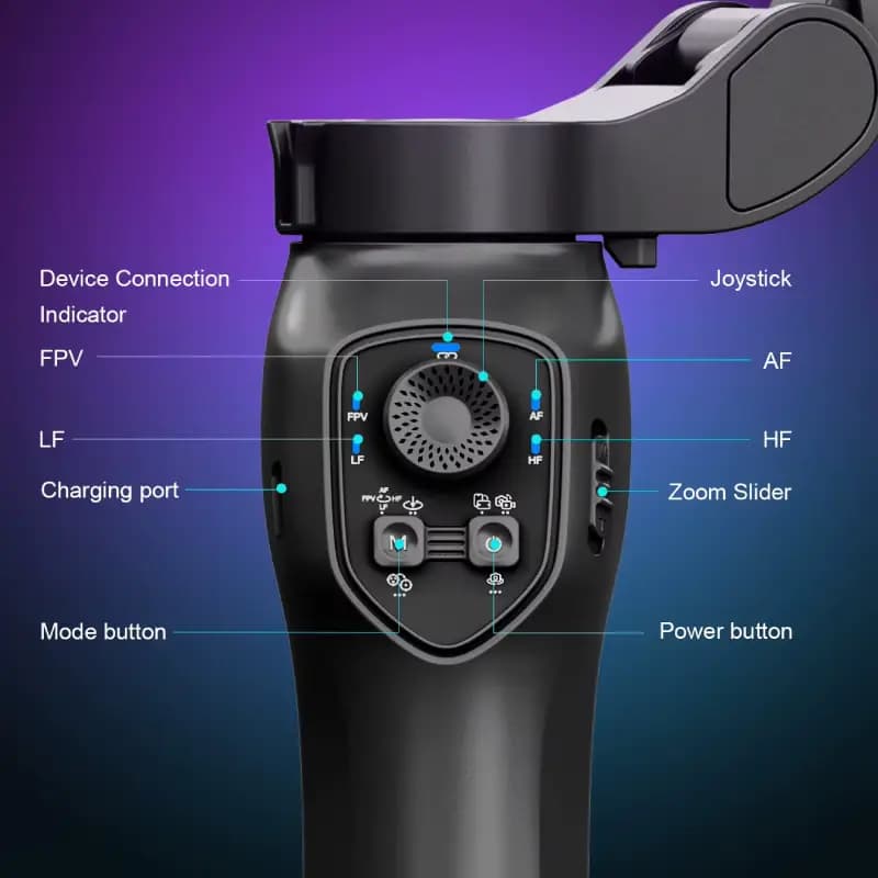 گیمبال و لرزشگیر موبایل | COMITOK L7C PRO 3 AXIS GIMBAL — تصویر ۸