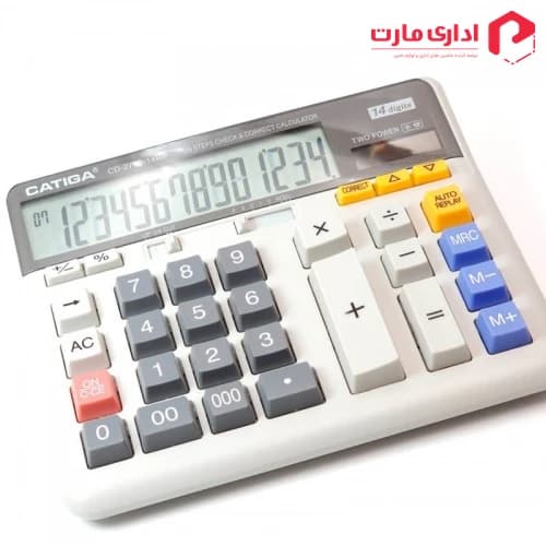 ماشین حساب رومیزی کاتیگا مدل CD-2735-14RP — تصویر ۳