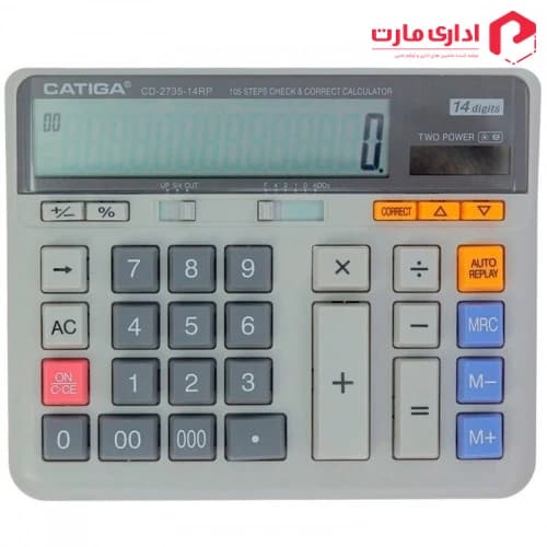 ماشین حساب رومیزی کاتیگا مدل CD-2735-14RP — تصویر ۲