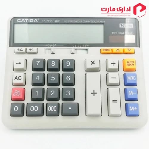 ماشین حساب رومیزی کاتیگا مدل CD-2735-14RP — تصویر ۴