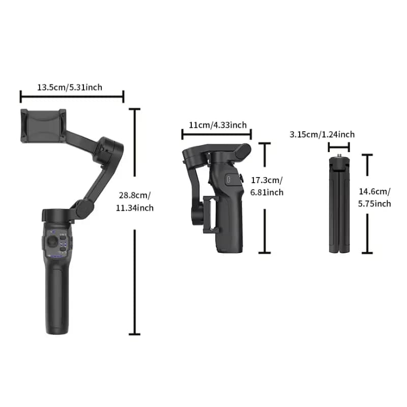 گیمبال و لرزشگیر موبایل | KOSCHEAL L9 LITE 3 AXIS GIMBAL — تصویر ۳