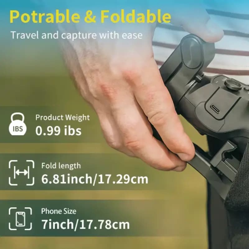 گیمبال و لرزشگیر موبایل | KOSCHEAL L9 LITE 3 AXIS GIMBAL — تصویر ۶