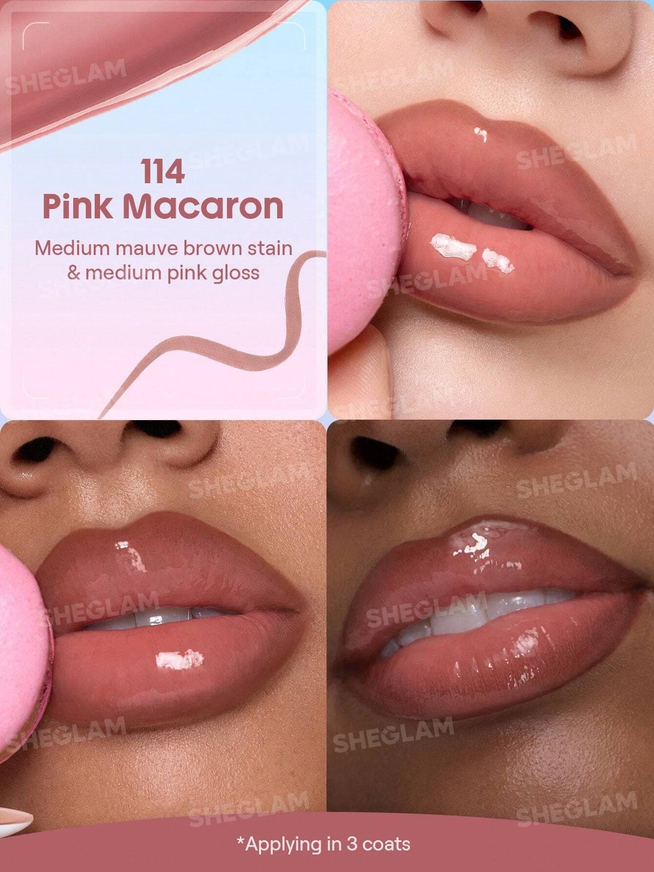 پیلآف و برق لب دو سر شیگلم رنگ Pink Macaron — تصویر ۴