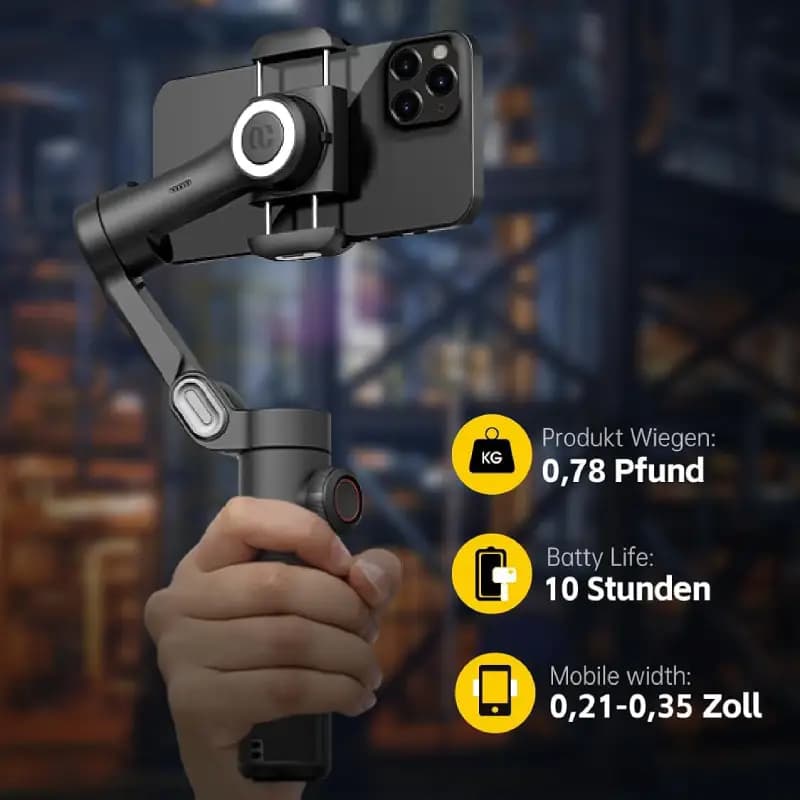 گیمبال و لرزشگیر موبایل | AOCHUAN SMART XE 3-AXIS GIMBAL — تصویر ۷