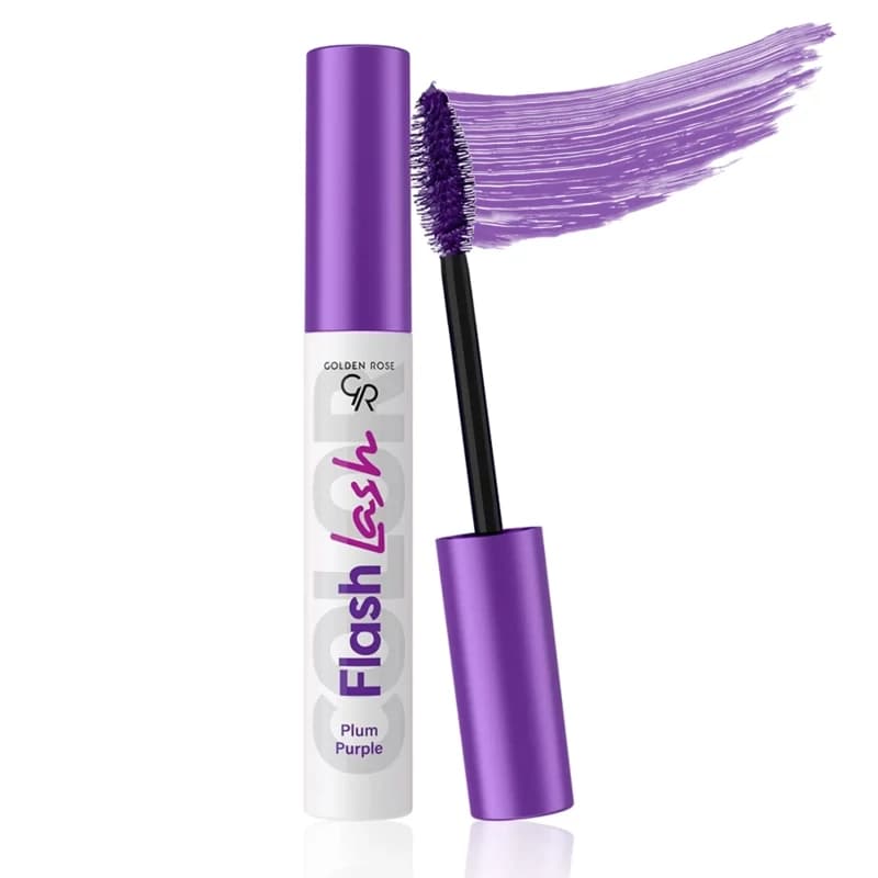 ریمل رنگی گلدن رز مدل Flash Lash رنگ Plum Purple