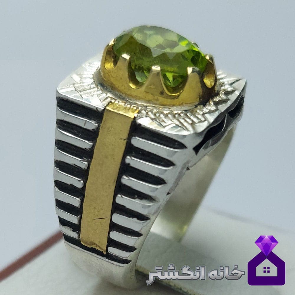 انگشتر زبرجد رکاب اسپرت کد154 — تصویر ۳