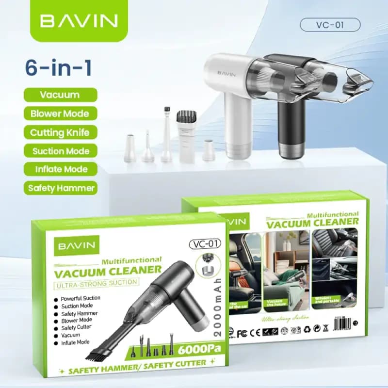 جن فن و جارو شارژی چند کاره | BAVIN VC-01 — تصویر ۳