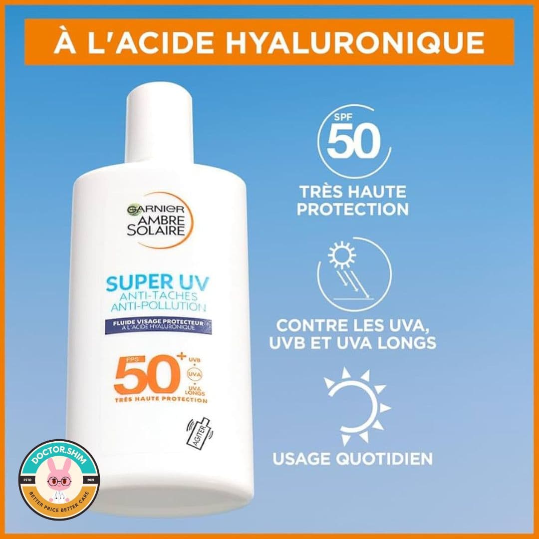 ضد آفتاب سوپر UV گارنیر +SPF 50 با اسید هیالورونیک 40 میل
